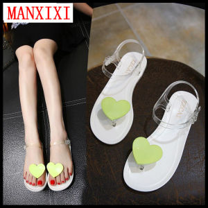 MANXIXI Xăng Đan Đế Bằng Thạch Thời Trang Phong Cách La Mã Phóng Túng Giày Đính Đá Mô Hình Tình Yêu Đẹp Kẹp Ngón Chân Dành Cho Nữ （ Cỡ 35-40 )
