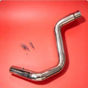 KTM Duke 200 Stainless Elbow with SC Project Round Muffler and DB Reducer