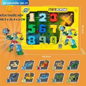 Đồ Chơi Lắp Ráp Số Biến Hình Robot Bộ Số Robot Biến Hình Loại To