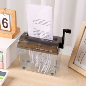 SOFTHOME Mini Paper Shredder Home Office Desktop Manual Portable Personal Hand Crank Paper Cutter