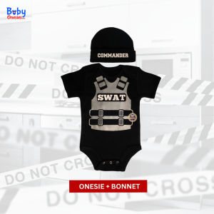 Baby Onesies PH Special Officer Commander Career Baby Boy Girl Clothes 0-12 months Monthly Outfit