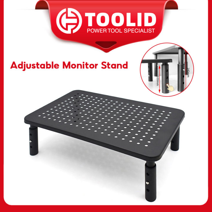 Laptop monitor stand with non-slip rubber and height adjustable for air ...