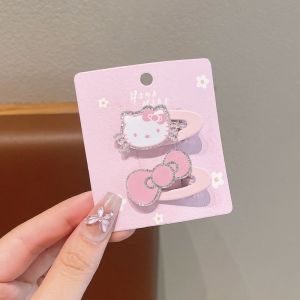 TUmama Kẹp cho phụ nữ tóc mèo Kitty dễ thương phong cách Hàn Quốc kẹp tóc bên đáng yêu với thiết kế nơ đính kim cương giả hoàn hảo cho vẻ ngoài mặc hàng ngày và thời trang