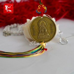 Dây treo ô tô nhà cửa dây treo kết đồng tâm đồng xu quan âm vật phẩm phong thủy