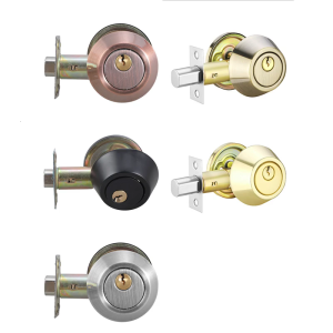 Round Entry Door Handle Entrance Lockset Interior Exterior Round Door Knobs with Lock and Key Easy to Installation