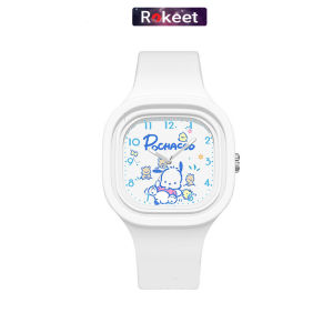 Rokeet Jam Tangan Rubber Analog Karakter Lucu Kuromi Cinnamoroll Sanrio Wanita Anak Perempuan