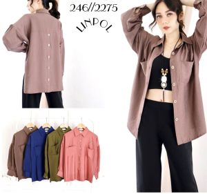 QW FASHION1-LA 246-BAJU ATASAN WANITA TERBARU-KEMEJA WANITA LENGAN PANJANG-ATASAN WANITA KEKINIAN