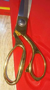 Gold Stainless Steel Scissors – High-Quality Fabric & Cloth Cutting Shears Ribbon & Tailoring Scissors