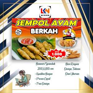 Spanduk Banner Sempol Ayam Berkah custom