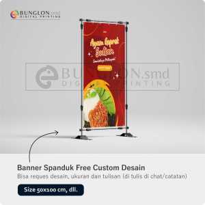 PRINT CETAK SPANDUK BANNER AYAM GEPREK WARNA MERAH KUNING CUSTOM DESAIN
