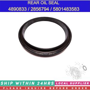 4890833 REAR CRANKSHAFT OIL SEAL 2856794  / 5801483583 [155 x 130 x 12.5mm] [LIMITED LOCAL STOCK! SHIP IN 24HRS] COMPATIBLE:  1403960 / 6901066 / 8457645 / 704687A1 / ER5801483583 / 504241910