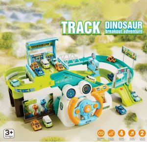 (BISA COD) Mainan Anak Rel Mobil Track Dinosaur Breakout Adventure