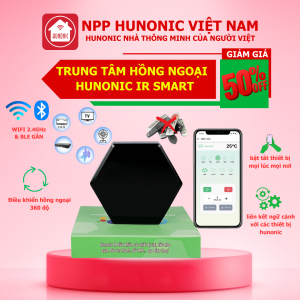 Trung Tâm Hồng Ngoại Hunonic Ir Smart Pro Phản Hồi Trạng Thái 2 Chiều Trên Điện Thoại Bật Tắt Thiết Bị Tivi Điều Hòa Quạt Bằng Giọng Nói Tiếng Việt
