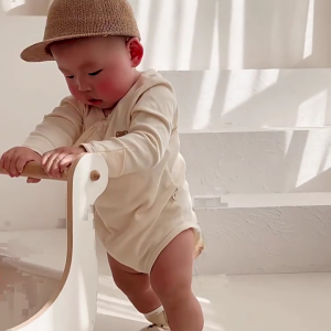 Anti Slip Crew Socks Non Skid Baby Toddlers Socks Cute Spring Summer Cotton Socks Grippy Socks for Infant Boys Girls