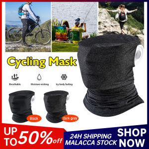 Cycling Ice Silk Face Mask Elastic Neck Turban Ear Hanging Breathable Climbing Bandana Dust Protection Anti UV Sports Half Face Mask