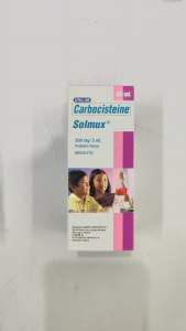 SOLMUX CARBOCISTEINE SYRUP 200MG/5ML 60 ML COUGH RELIEF FOR KIDS 2 - 12 YEARS OLD THERAPY
