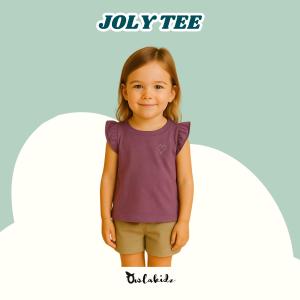 Owlakidz Joly Tee Warna Dusty Ungu - Atasan Anak Perempuan Size 1-5 Tahun