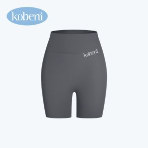 KOBENI กางเกงโยคะขาสั้นเอวสูง กางเกงเลกกิ้ง ยกก้น ไร้รอยต่อ ไม่ม้วน นุ่มสบายโล่งลม ความยืดหยุ่นสูง