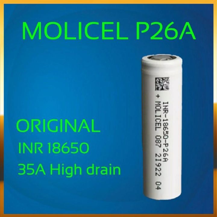 Wishgate Original Molicel P A Inr High Drain Li Ion Rechargeable