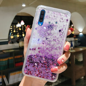 Case For Samsung Galaxy A50 A50S A30S Cover Liquid Quicksand Glitter Bling Transparent Silicone TPU Phone Cover