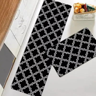 Keset Dapur 2 in 1 Anti Slip 1 Set Dapat 2pcs Panjang dan Pendek / Keset Lantai Dapur 1 Set
