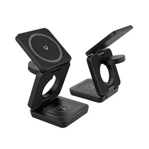 3 in 1 Magnetic Wireless Charger 15W Foldable Charging Station for iPhone Apple Watch AirPods