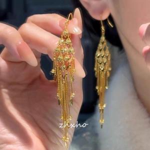 (Bebas beli 2 dapat bonus) A183 COD Anting juntai cakep nikah emas mewat titanium