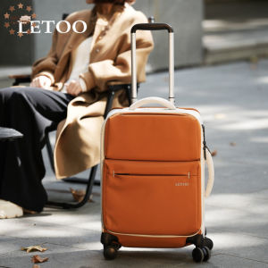 【LETOO】Ultra light Oxford cloth luggage with expandable pull rod fully waterproof travel and double color matching cabinet
