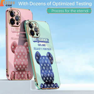 6D Electroplating Samsung Galaxy A71 A51 5G 4G A515 A715 A716โทรศัพท์กรณีแฟชั่นหมี Kavs เต็มรูปแบบกล้องกันกระแทก308-5