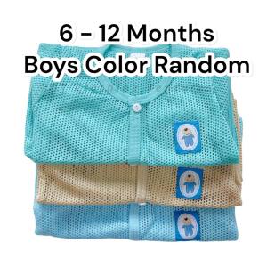 [0-6M / 6-12M] Baby Cotton Eyelet Short Sleeves Short Pants Clothing Set Baby Boys Baby Girls