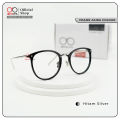 [DJAVA OPTIK] Frame Akira - Kacamata Bulat Semi Cat Eye Titanium Lebar. 