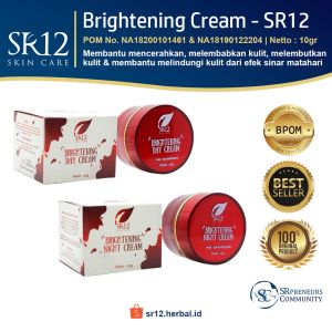 Brightening Night Cream SR12 Krim Malam Krim wajah BPOM Krim Pencerah Wajah Memudarkan Bekas Jerawat