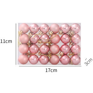 🔥24Pcs/Box Christmas Tree Hanging Ball for Xmas 2025 New Year Party Home Hanging Ornament Electroplated Balls Xmas Decoration 3cm