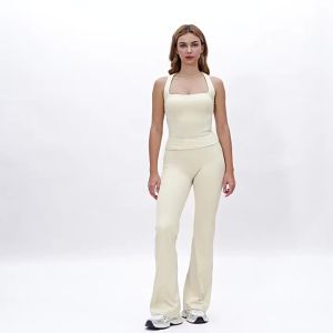 MUTUER Barely-There Yoga Tank Top Racerback Tight-Fitting Sports Tank Top Removable Padding Bra For Women Outdoor Running Sports Fitness Wear 2044