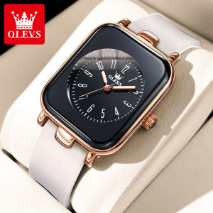 OLEVS Jam Tangan Wanita Terbaru 2024 Anti Air Asli Mewah LED Fashion Luminous Calendar Asli Keren Sport Tali Silikon Watch