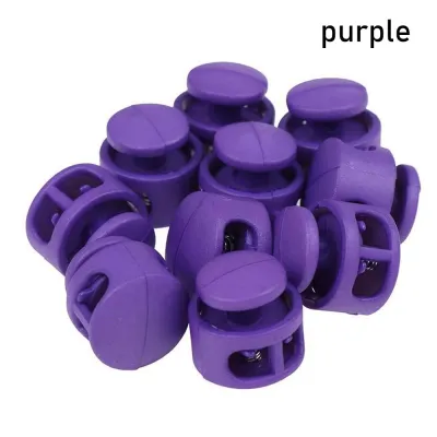 DISSENSION COLLOQUY59UY5 10Pcs Paracord Lanyard Spring Cord Lock Stopper Backpack Sportswear Shoelace DIY Shoelace Rope Clamp Colorful Plastic Toggle Clip Buckle