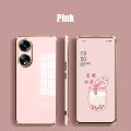 Casing For OPPO A98 A78 A58 4G 5G OppoA98 OppoA78 Candy Color 6D Electroplating Straight edge Phone Case Soft Cover. 