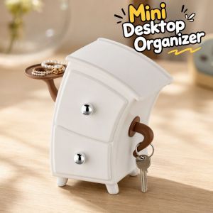 Tulip Home Furnishings Store Cute Retro Desktop Storage Box Dual Drawer Organizer For Key Jewelry Cosmetic Living Room Bedroom Table Decor