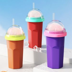 CRNGW Leak Proof Smoothie Cup Large Capacity Food-Grade Ice Cream Maker Cup Food-grade with Spoon Milkshake Bottle Home Use