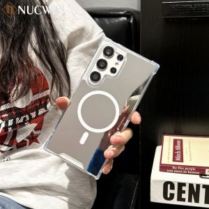 For Make Up Mirror Fashion Case For Samsung Galaxy S25 S24 S23 S22 S21 Ultra Plus A55 A56 Wireless Charge Cover
