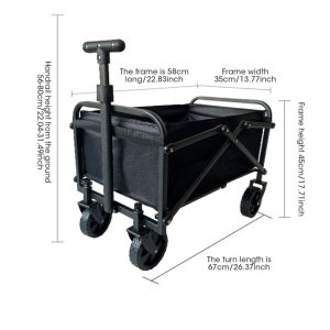 Outdoor Camping Trolley Portable Camp Fishing Camping Folding Trolley Beach Lightweight Camping Trolley Shopping Travel Trolley