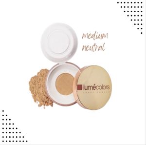 Lumecolors Loose Powder Bedak Tabur Anti Air Tahan Lama Bedak Glowing shade Medium Neutral