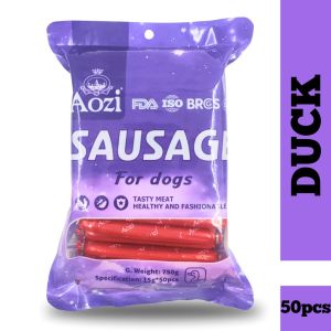 50pcs Aozi Sausage Treats All Stages Tasty Meat Dog Dogs Food Adult Puppy Pet Food Essentials