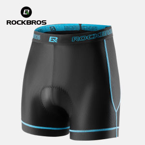 ROCKBROS กางเกงในชาย3D กางเกงขาสั้นชั้นในขี่จักรยานกางเกงในชายจักรยานกันกระแทกระบายอากาศได้ดีกางเกงปั่นจักรยานขาสั้นจักรยานเสือหมอบ MTB