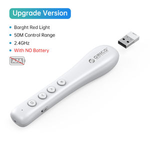 ORICO 2.4GHz Wireless Red Pointer PPT PowerPoint Presenter with USB Rechargeable Presentation Clicker