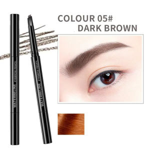 5Color Double-headed Eyebrow Pencil Auto-rotating Refill Waterproof Long Lasting Eye Brow Tattoo Pen Black Brown Eyebrows Makeup