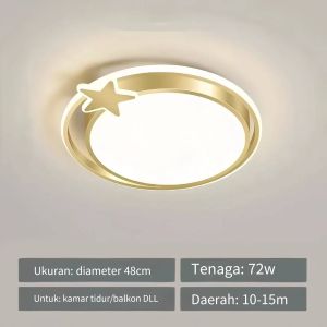 Lampu Plafon 3 Warna LED Lampu hias minimalis modern ruang tamu lampu gantung kamar tidur Nordik
