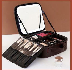 Travel Cosmetic Organizer with Led Lights with Mirror Fashion Cosmetic Organizer Cosmetic Bag