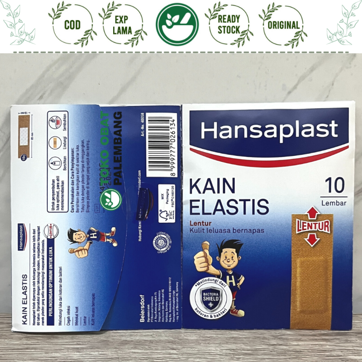 HANSAPLAST KAIN ELASTIS 10 LEMBAR PLESTER LUKA ANTI INFEKSI