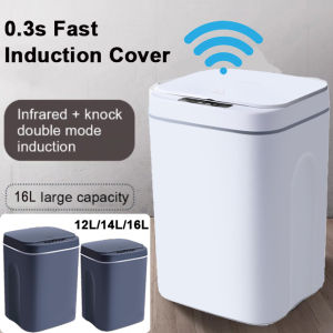 Rechargeable Large Capacity Intelligent Induction Automatic Trash Can Smart Sensor Waterproof Home Living Room Bedroom Rubbish Bin Kitchen Dustbin Storage Barrels